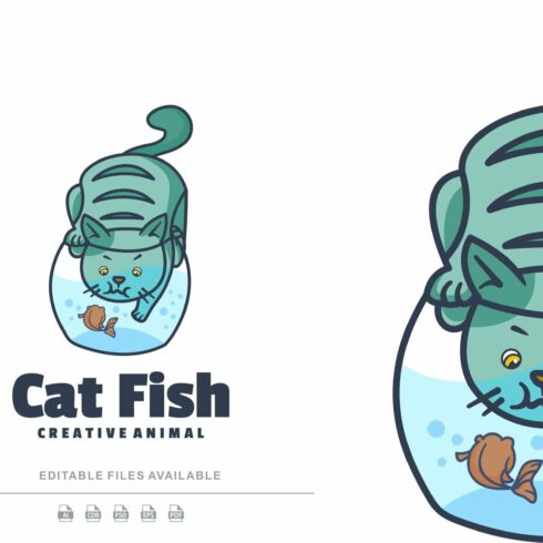 Cat Mascot Cartoon Logo cover image.