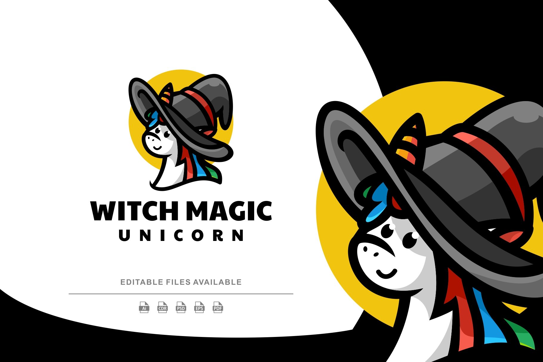 Unicorn Simple Mascot Logo cover image.