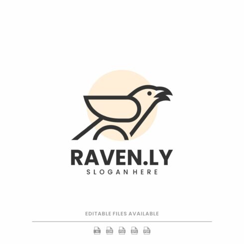 Raven Line Art Logo cover image.