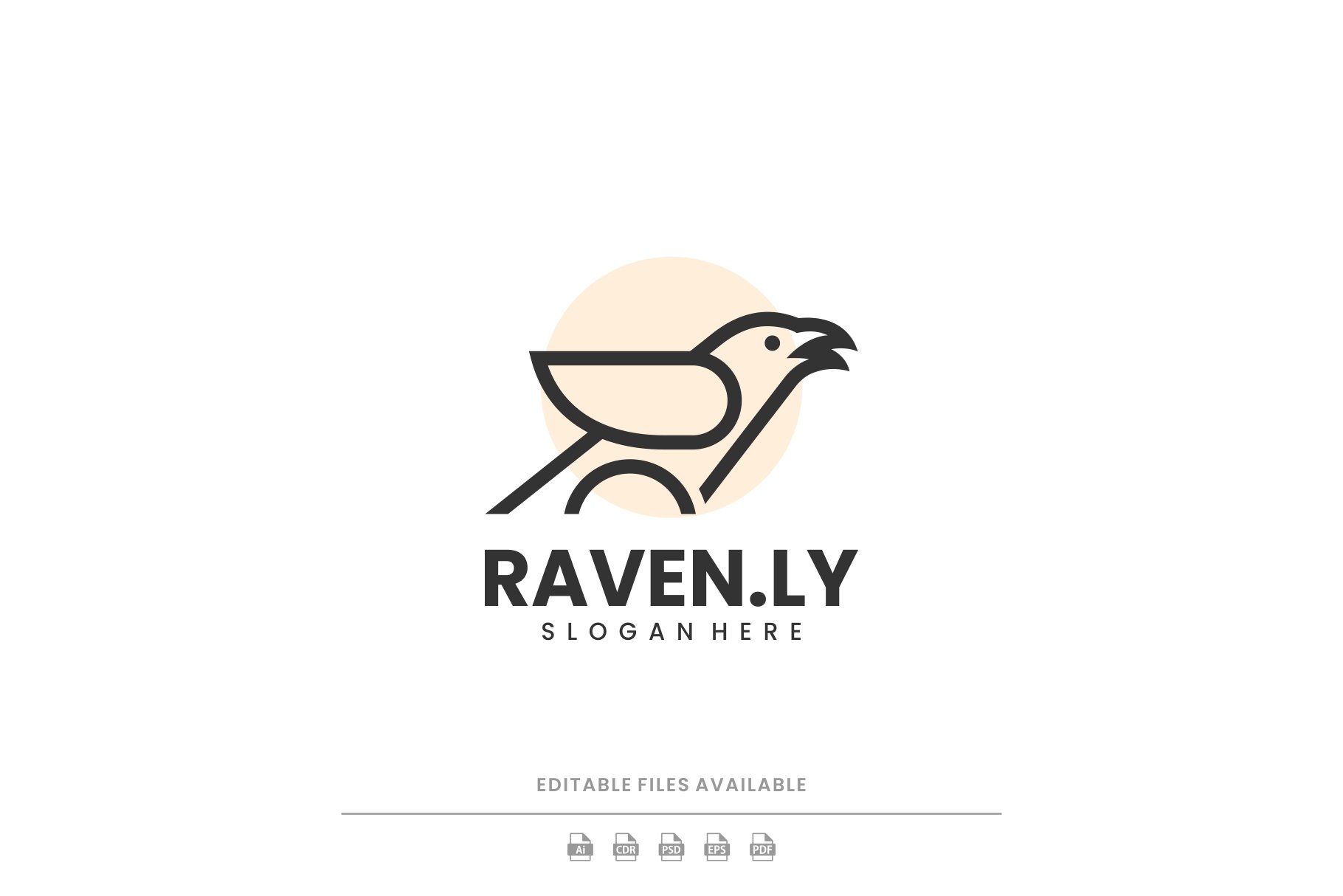 Raven Line Art Logo cover image.