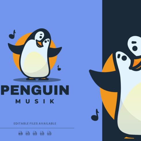 Happy Penguin Cartoon Logo cover image.