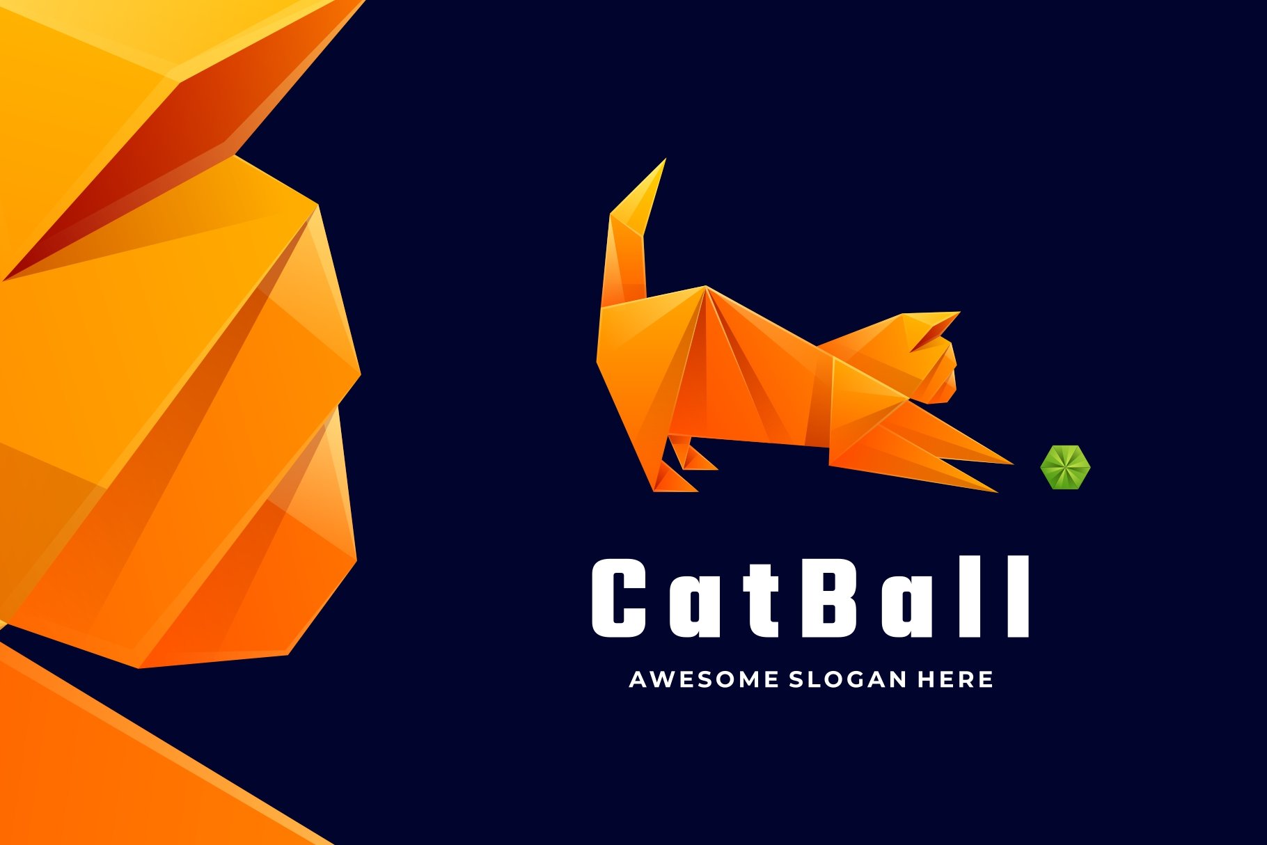 Cat Low Poly Gradient Logo cover image.