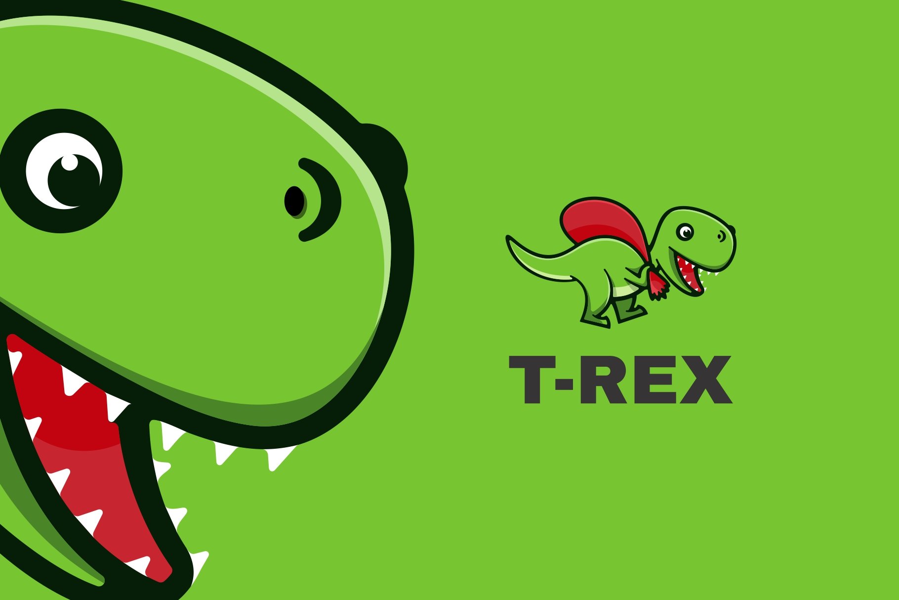 Tyrannosaurus Cartoon Logo cover image.