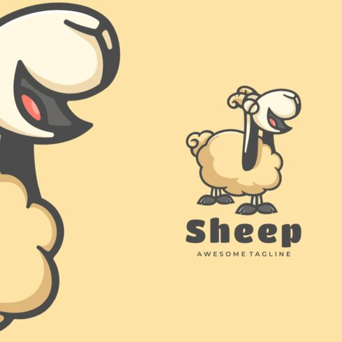 Sheep Simple Cartoon Logo cover image.