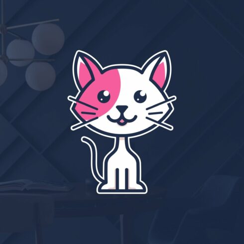 Cute Cat Kitten Pet Logo cover image.