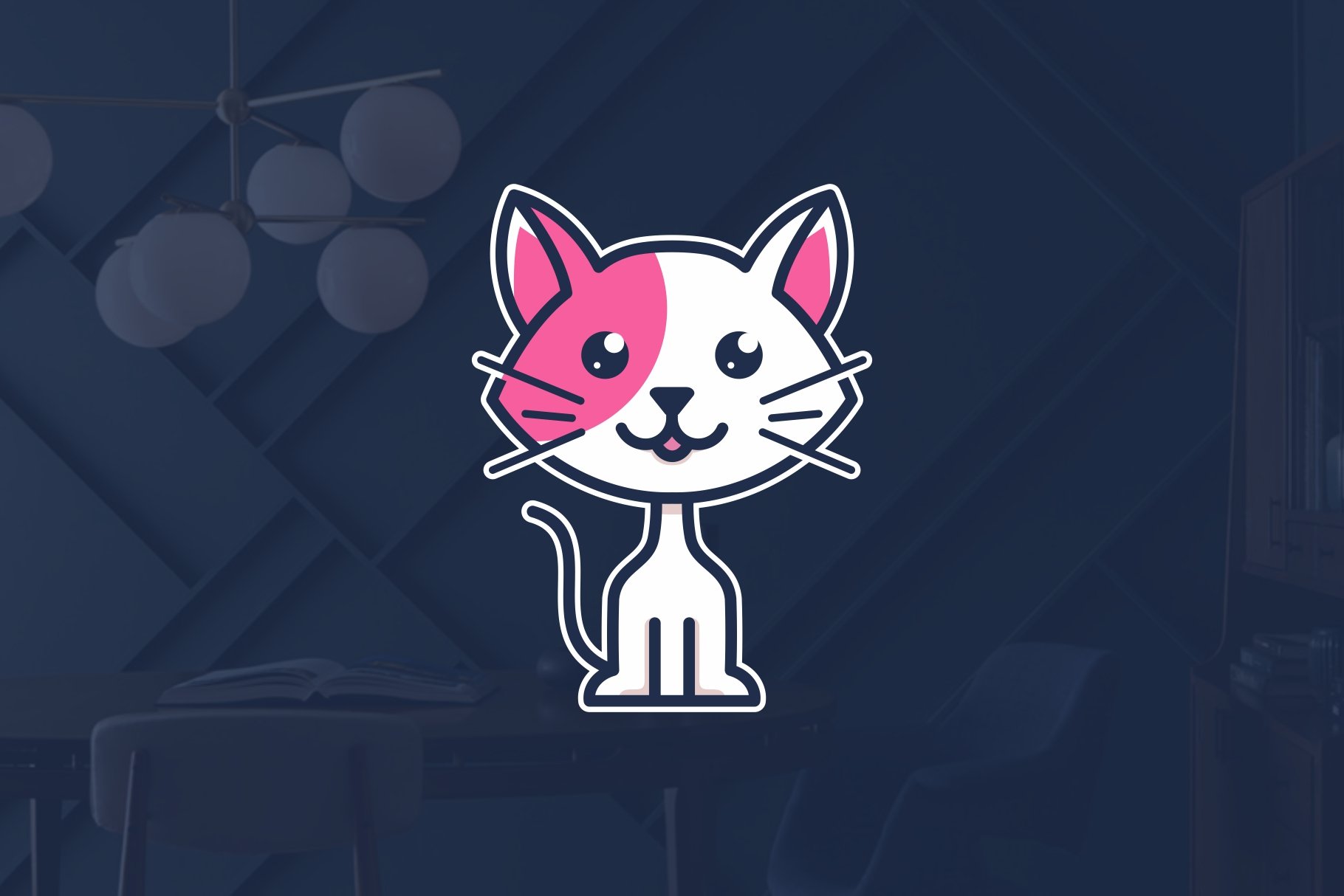 Cute Cat Kitten Pet Logo cover image.