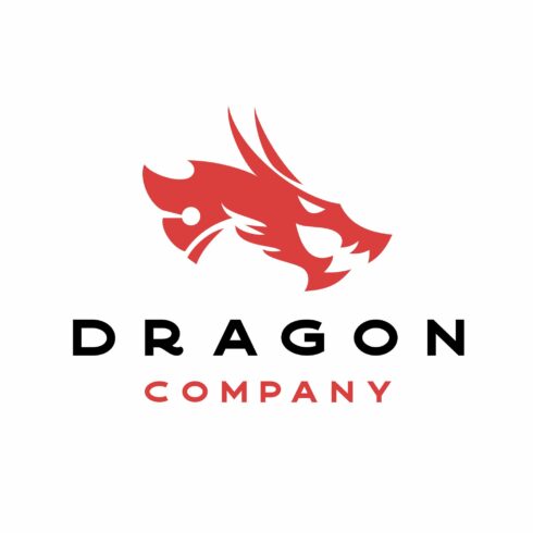 Dragon head logo design template cover image.