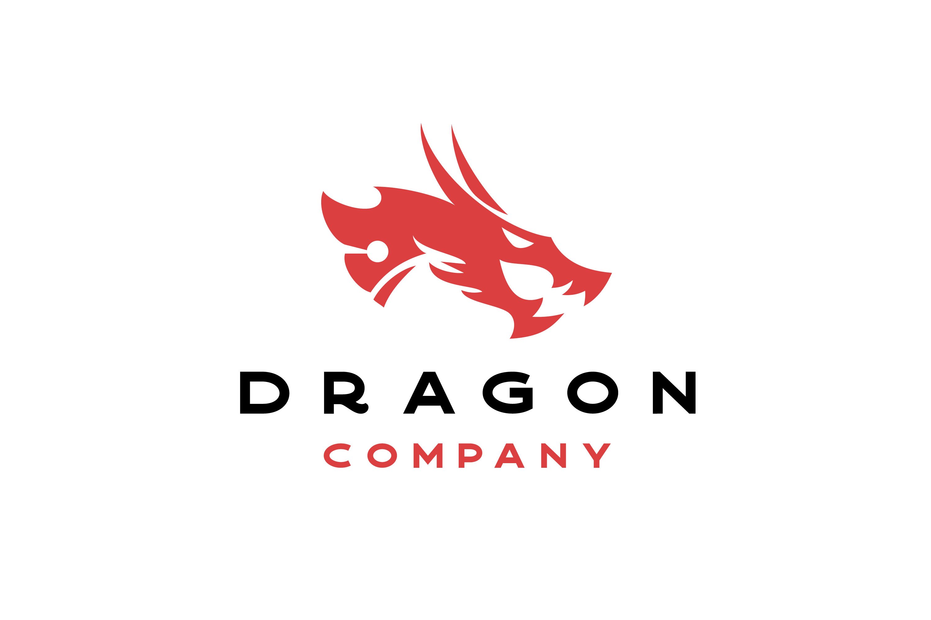 Dragon head logo design template cover image.