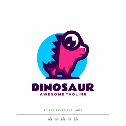 Dinosaur Simple Mascot Logo cover image.