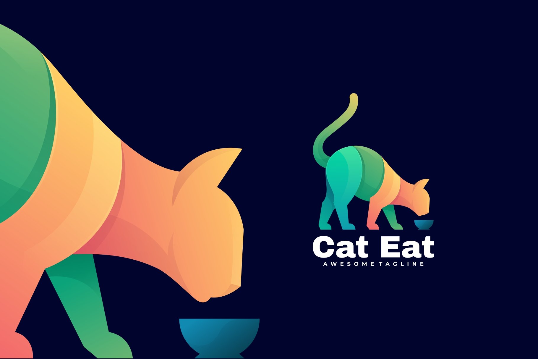 Cat Gradient Colorful Logo cover image.