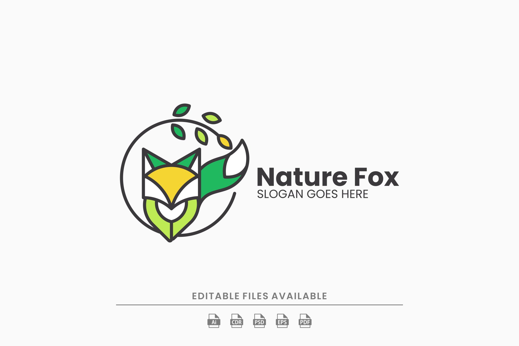 Nature Fox Simple Logo cover image.
