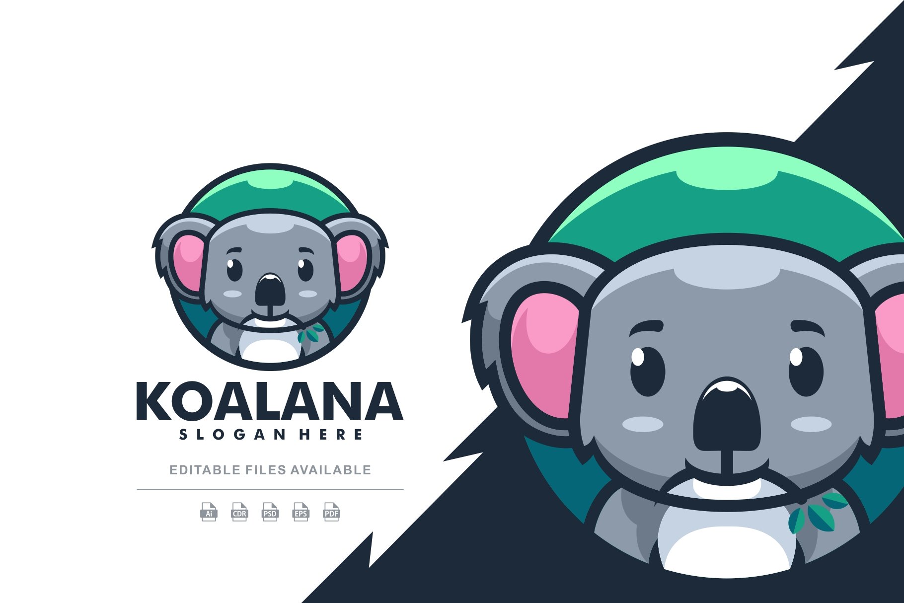 Koala Simple Mascot Logo cover image.