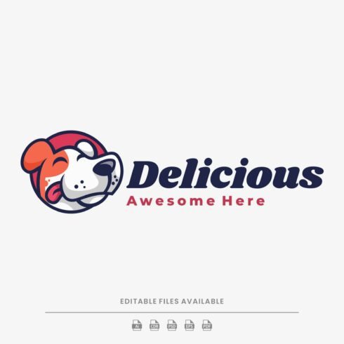 Delicious Dog Mascot Logo cover image.