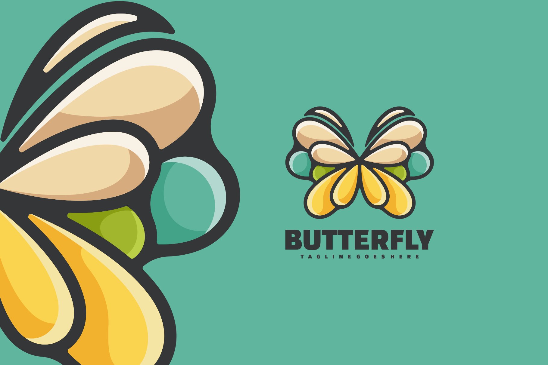 Butterfly Color Mascot Logo cover image.