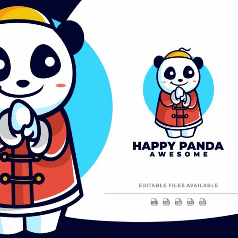 Chinese Panda Mascot Cartoon Logo cover image.