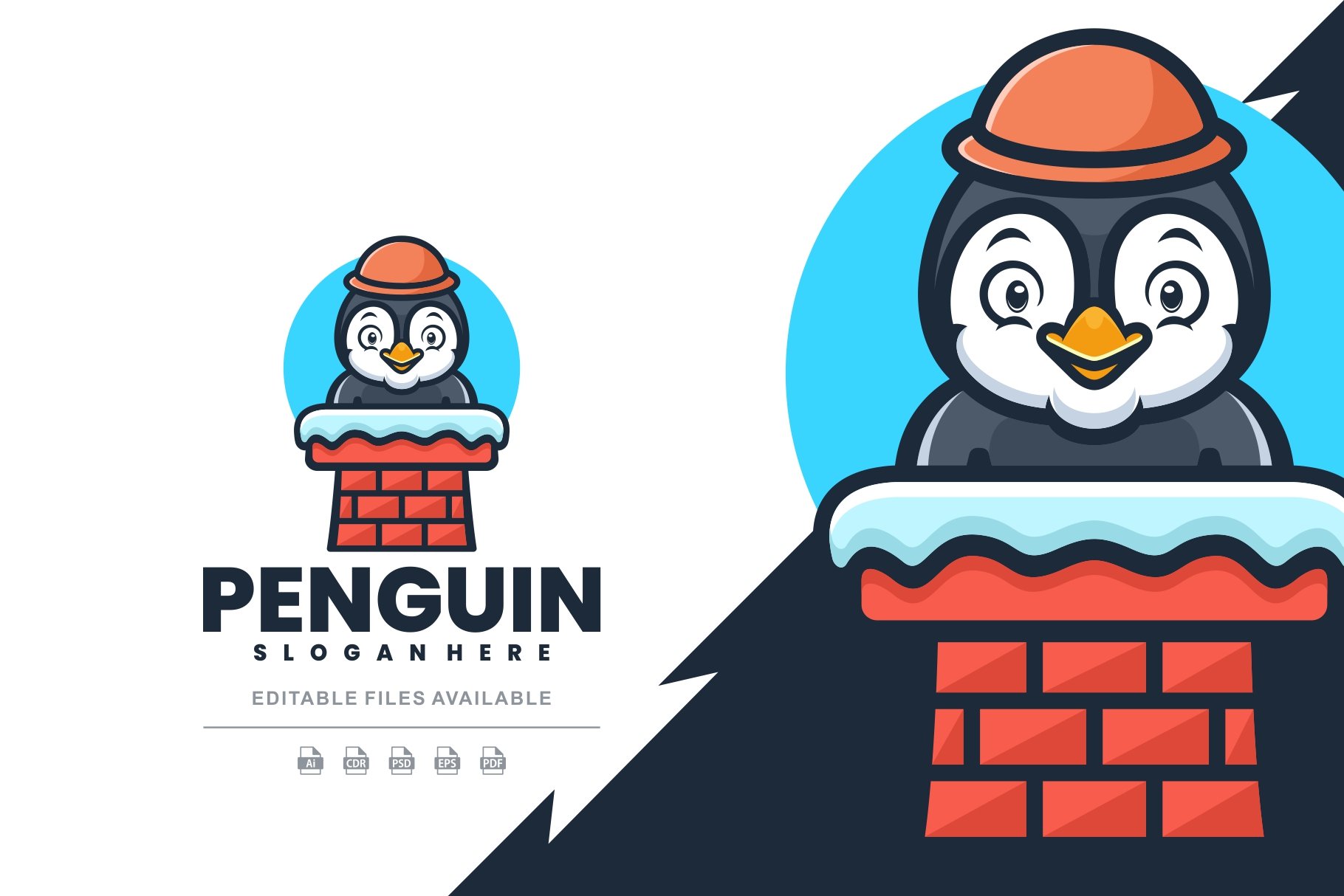 Penguin Cartoon Logo cover image.