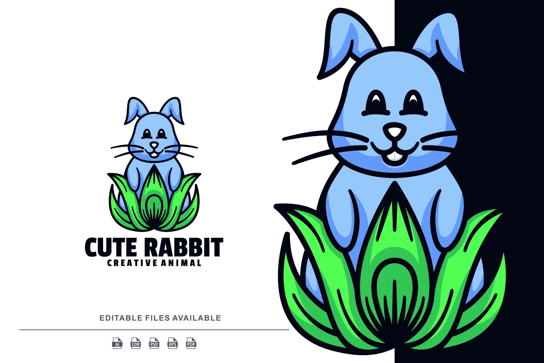 Rabbit Cartoon Logo cover image.