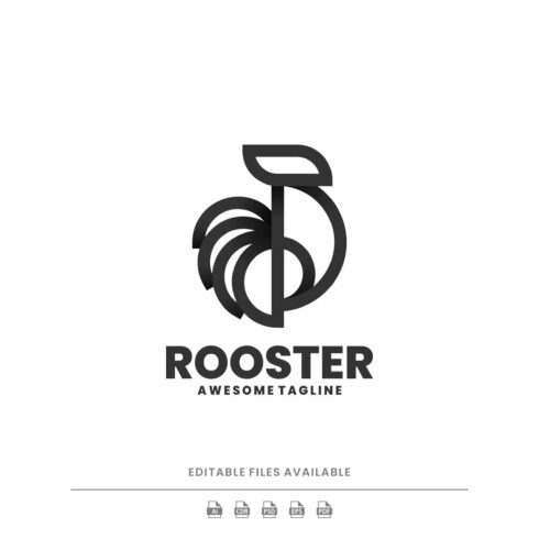 Rooster Line Art Logo cover image.