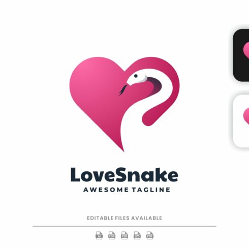 Love Snake Negative Space Logo cover image.
