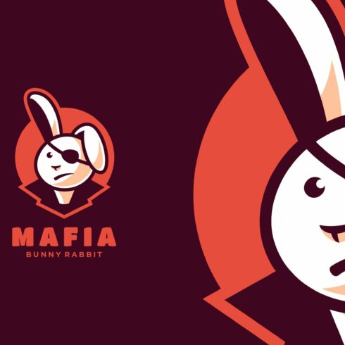 Rabbit Cartoon Character Logo cover image.