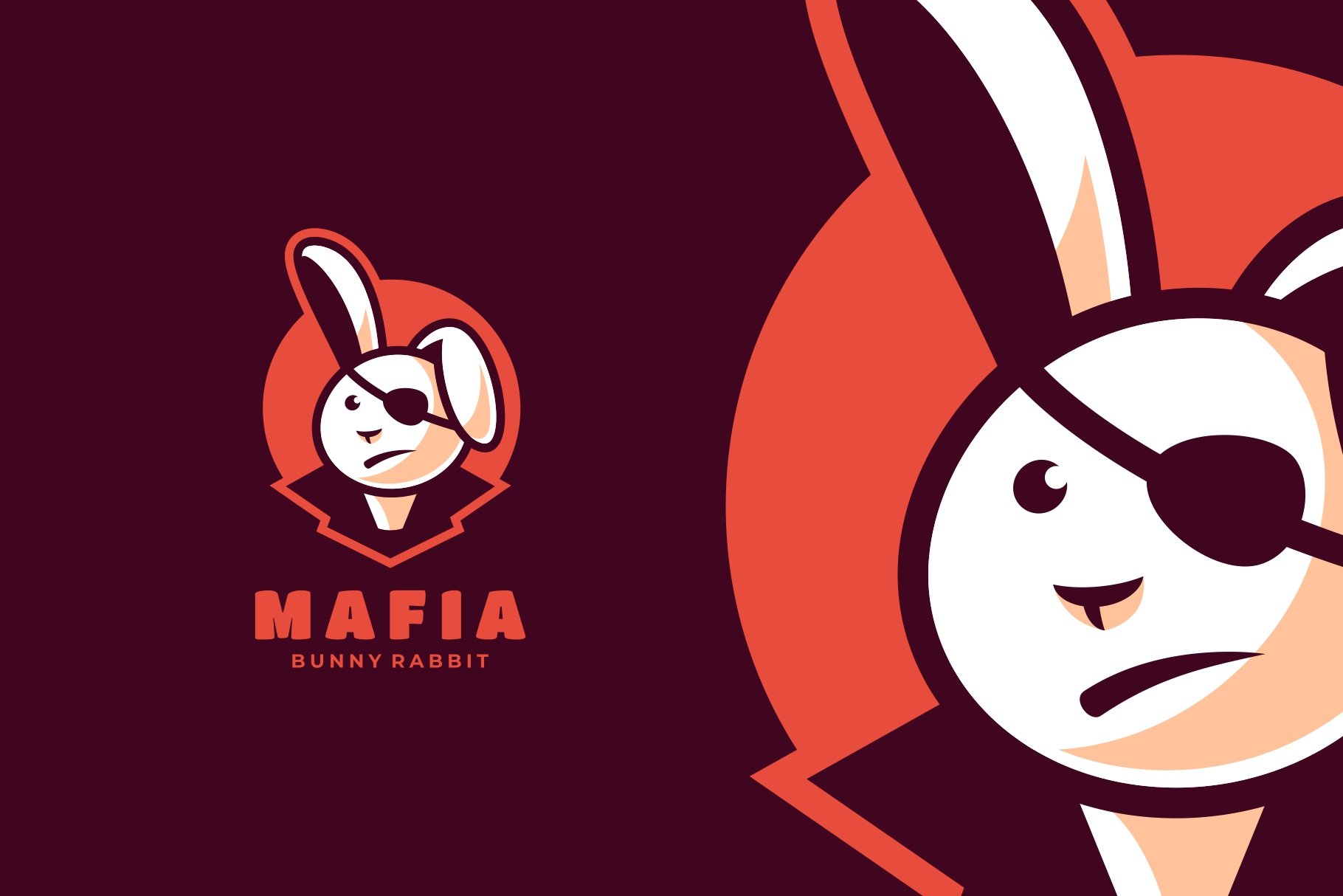 Rabbit Cartoon Character Logo cover image.