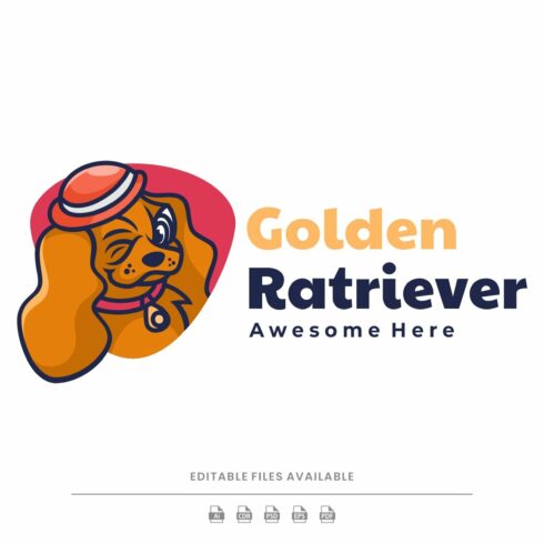 Golden Retriever Mascot Logo cover image.