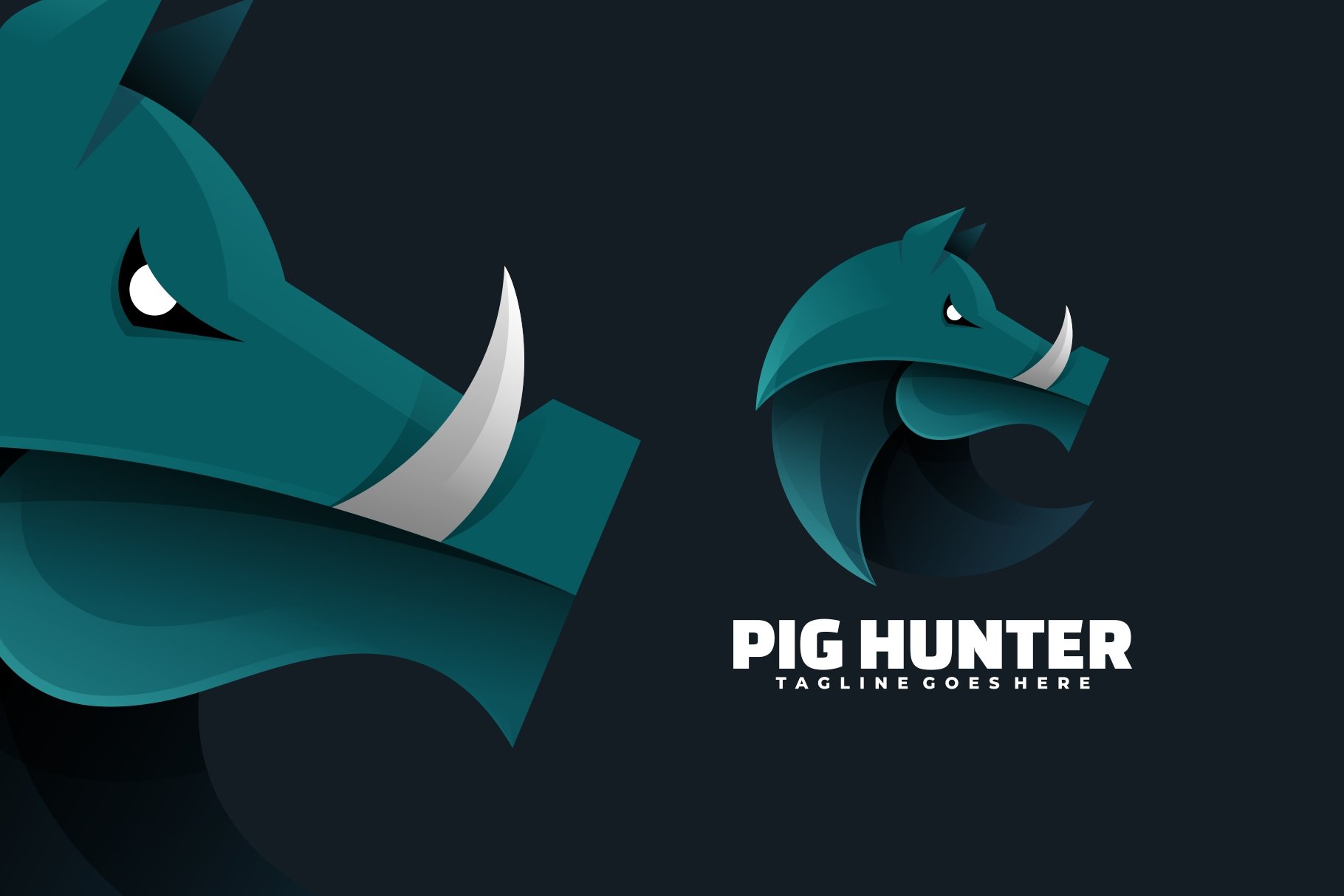 Pig Gradient Colorful Logo cover image.