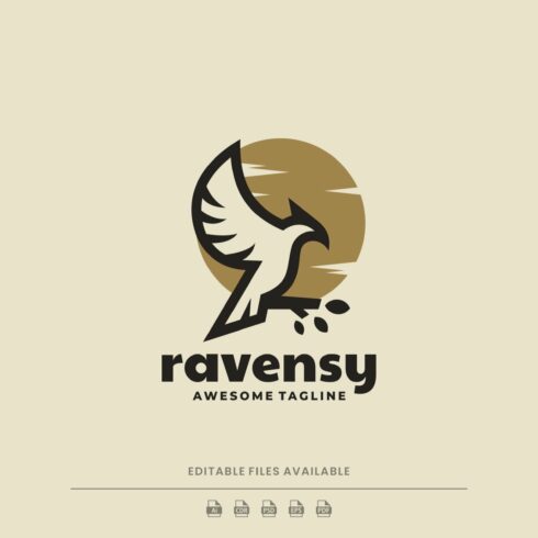 Raven Simple Mascot Logo cover image.
