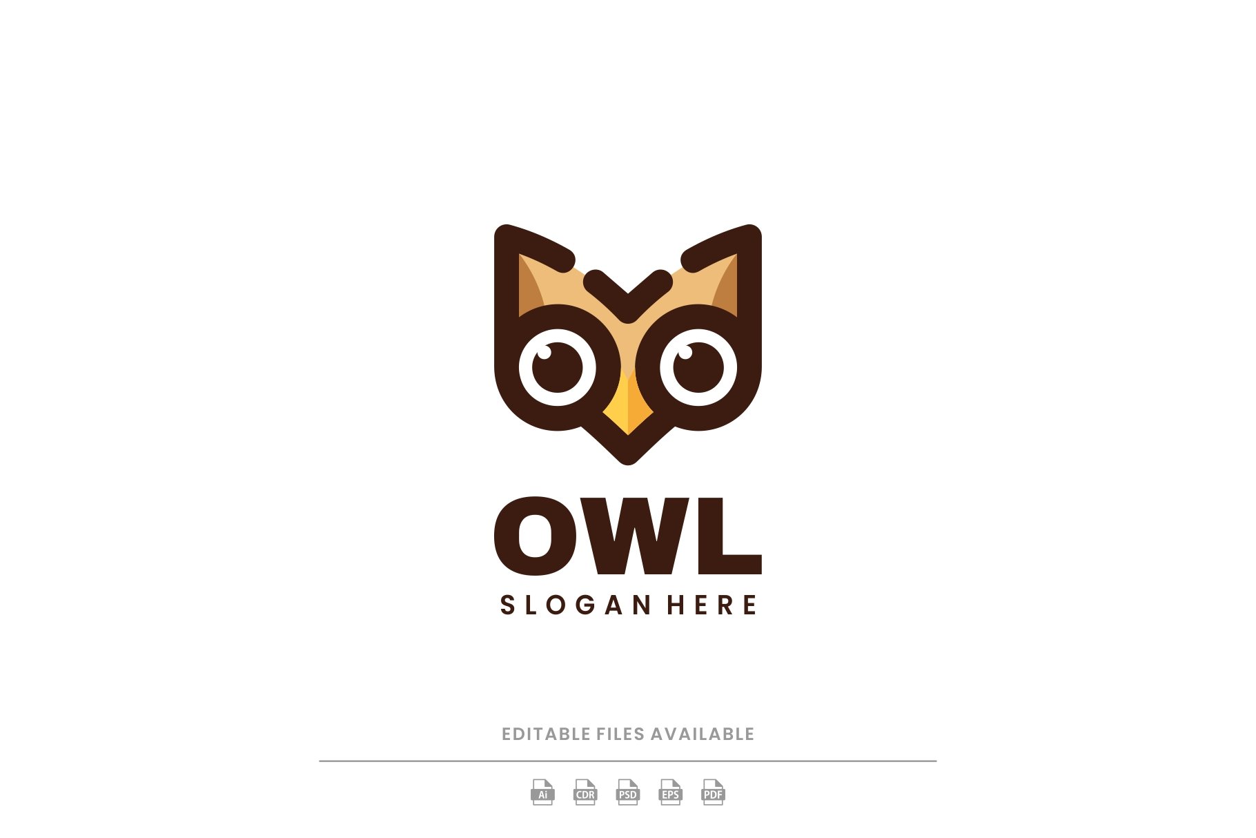 Owl Simple Mascot Logo cover image.