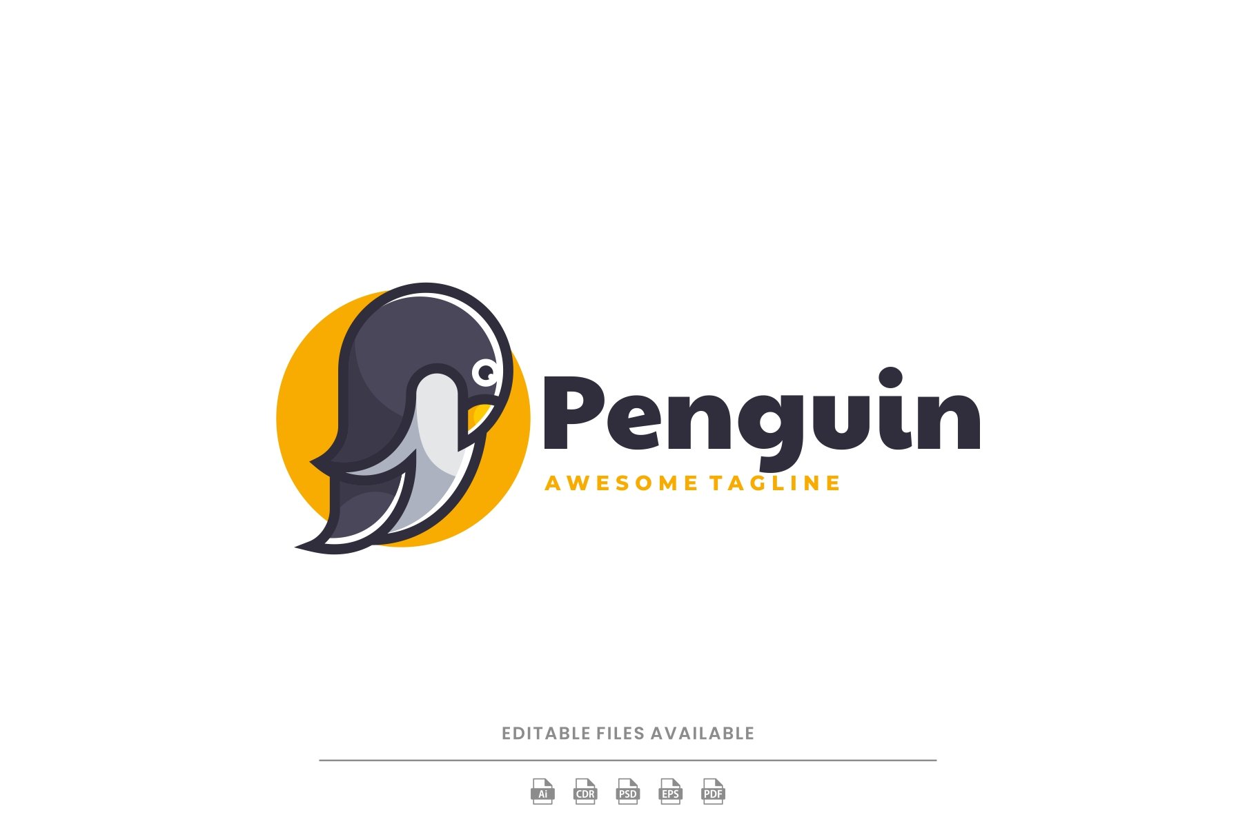 Penguin Simple Mascot Logo cover image.