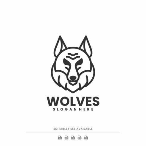 Wolves Line Art Logo cover image.
