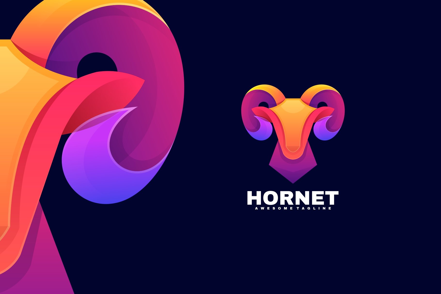 Goat Gradient Colorful Logo cover image.