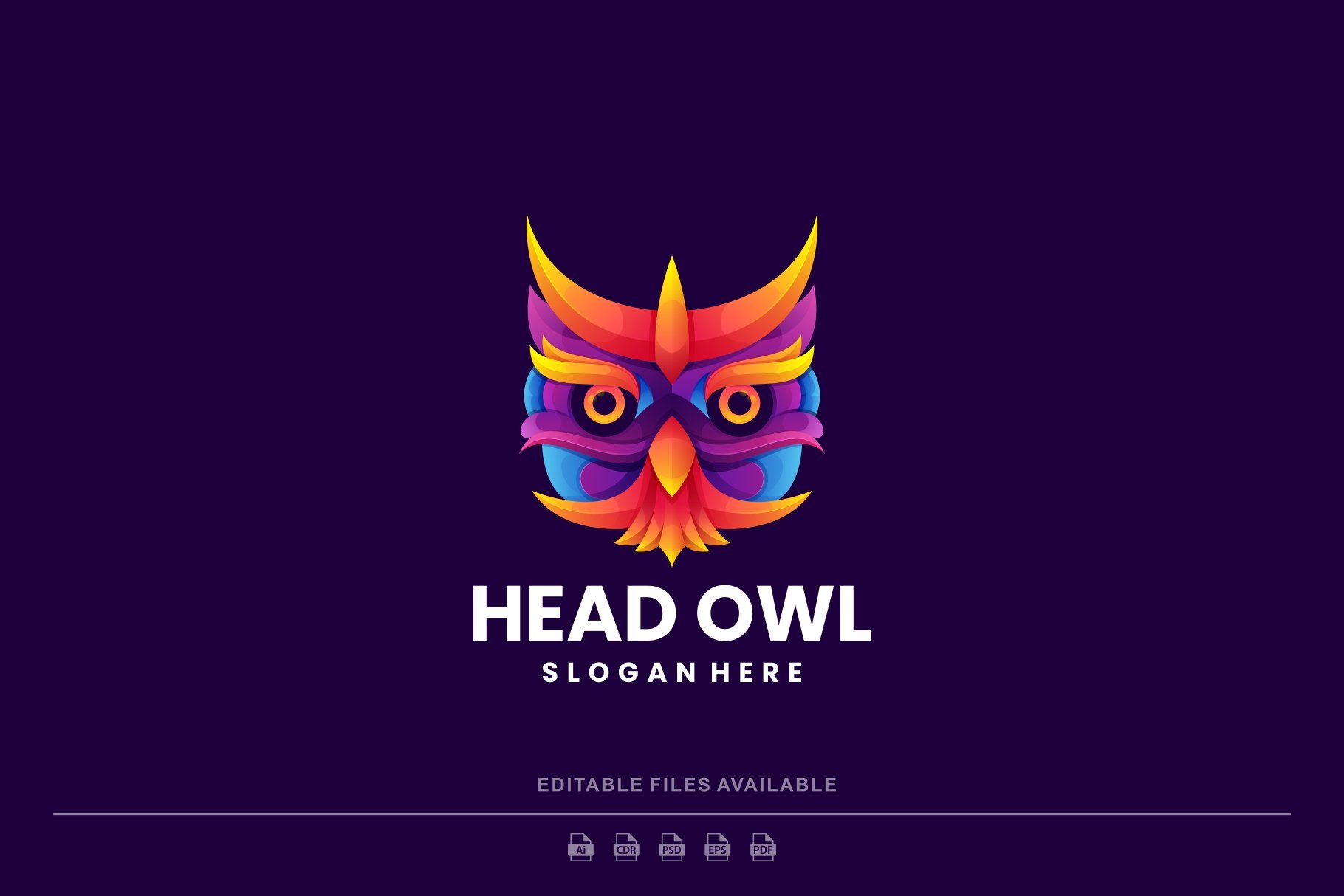 Head Owl Colorful Logo cover image.