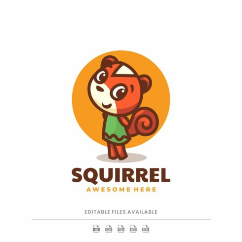 Squirrel Simple Mascot Logo cover image.