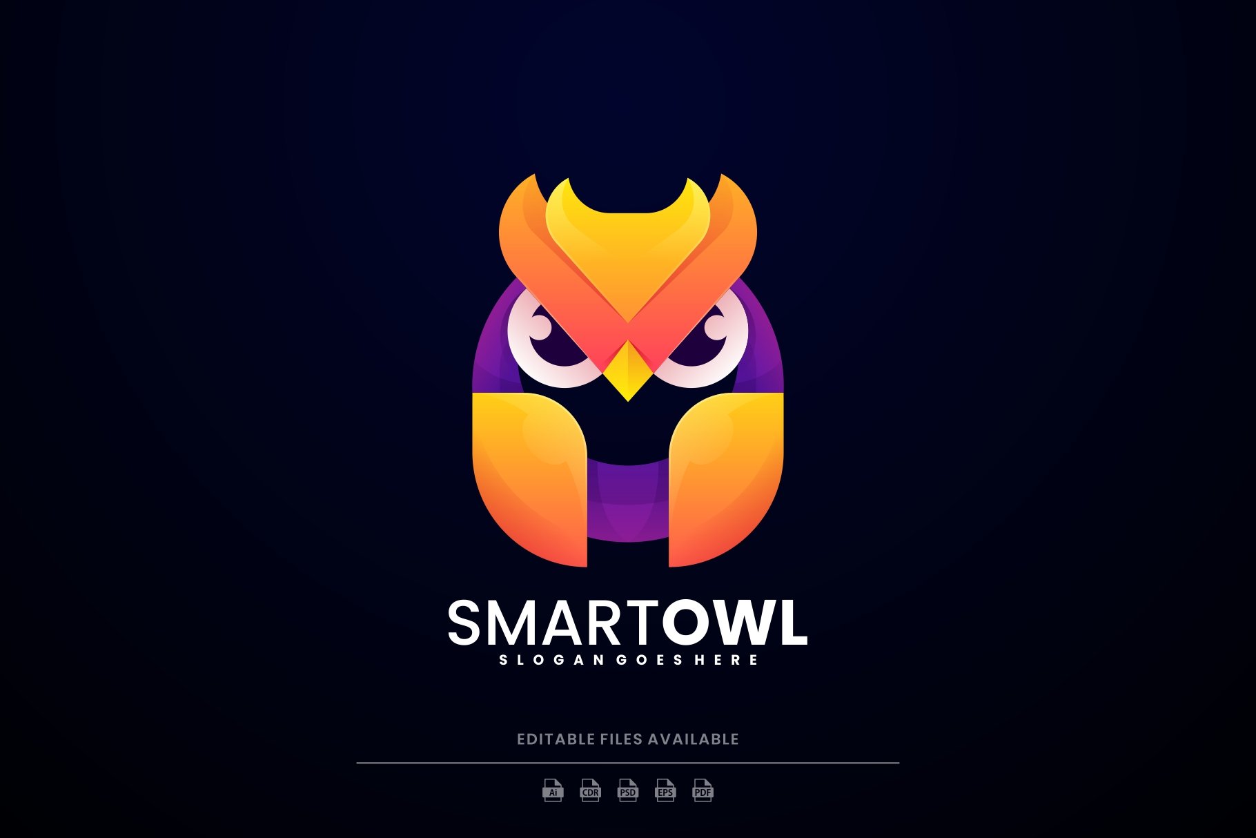 Smart Owl Gradient Colorful Logo cover image.
