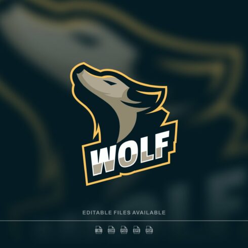 Wolf Simple Mascot Logo cover image.