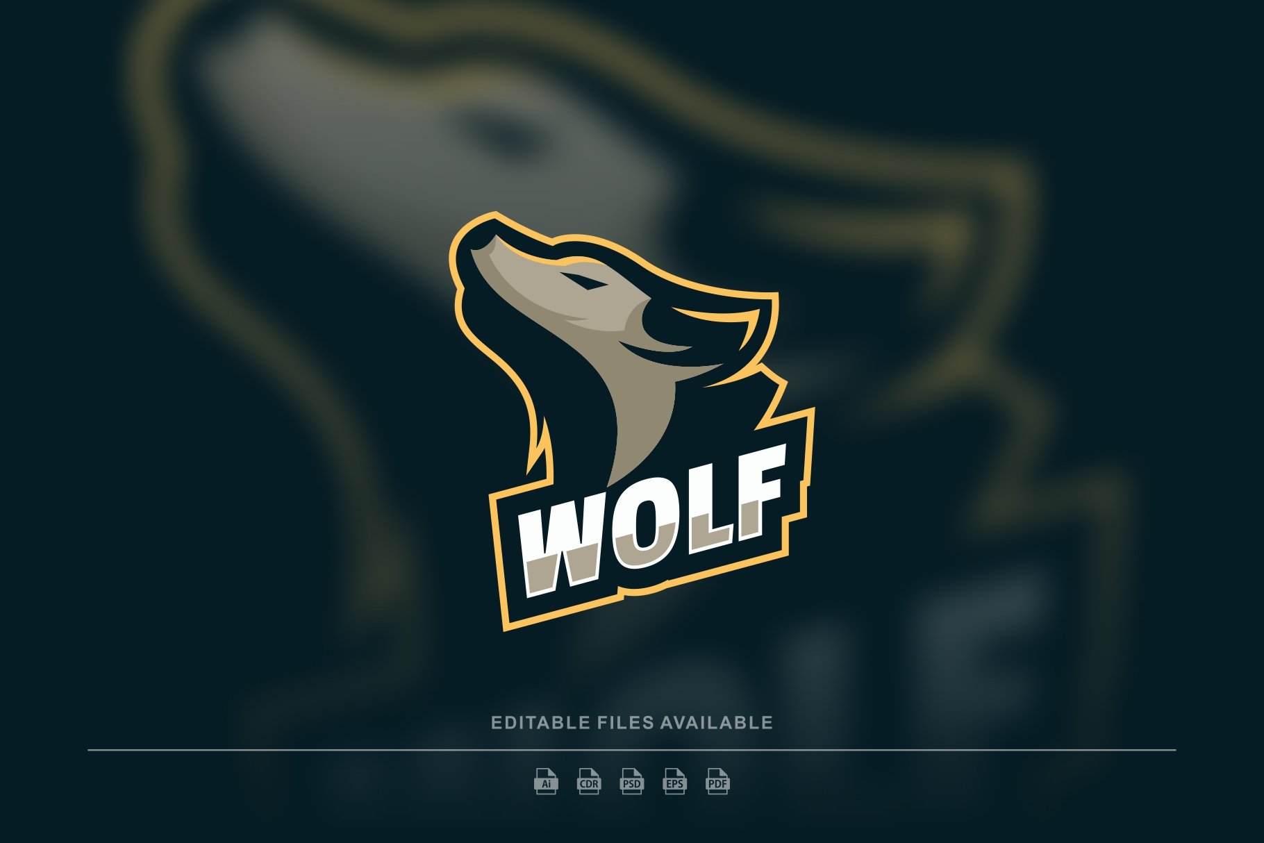 Wolf Simple Mascot Logo cover image.