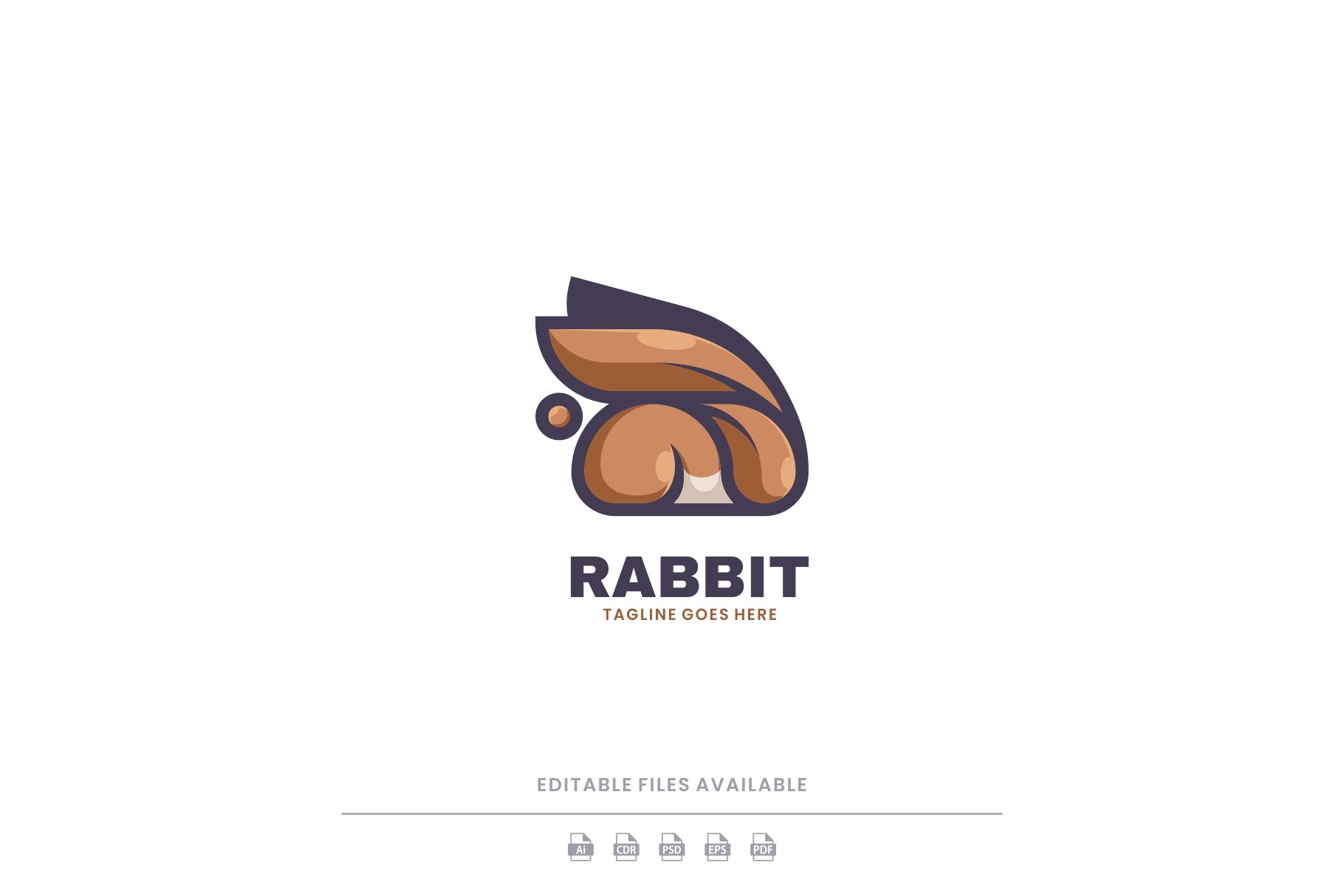 Rabbit Simple Mascot Logo cover image.