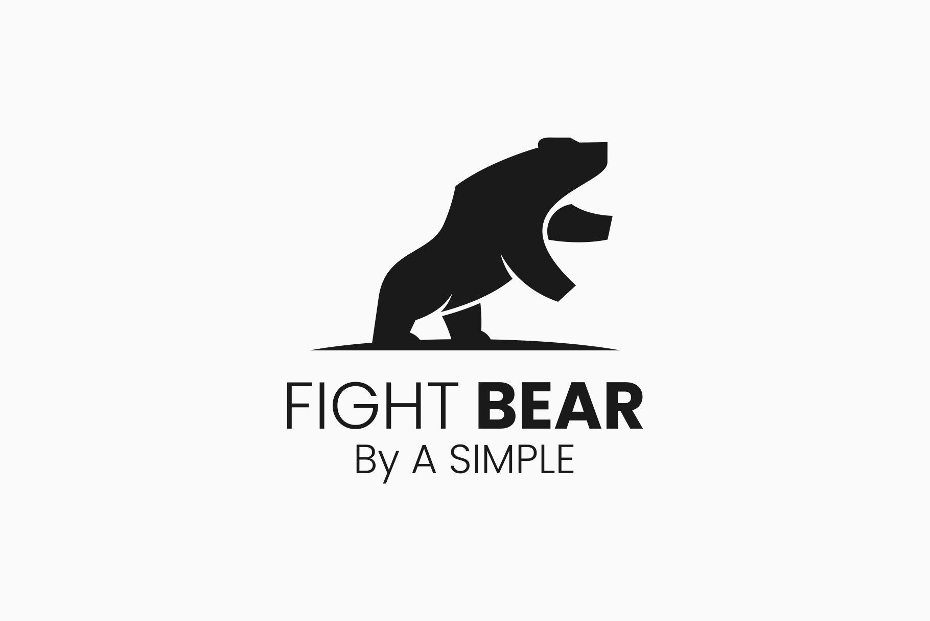 Fight Bear Silhouette Logo cover image.