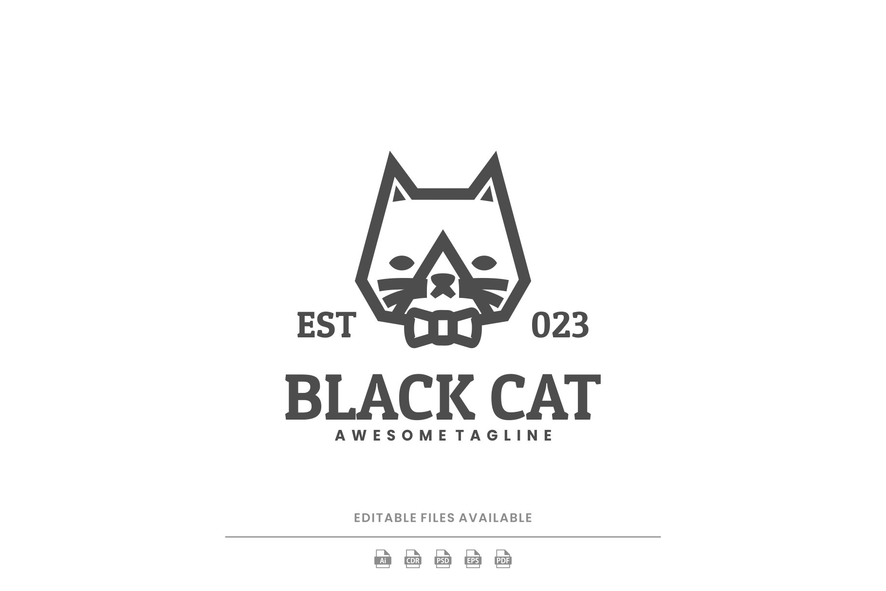 Cat line logo icon design vector - MasterBundles