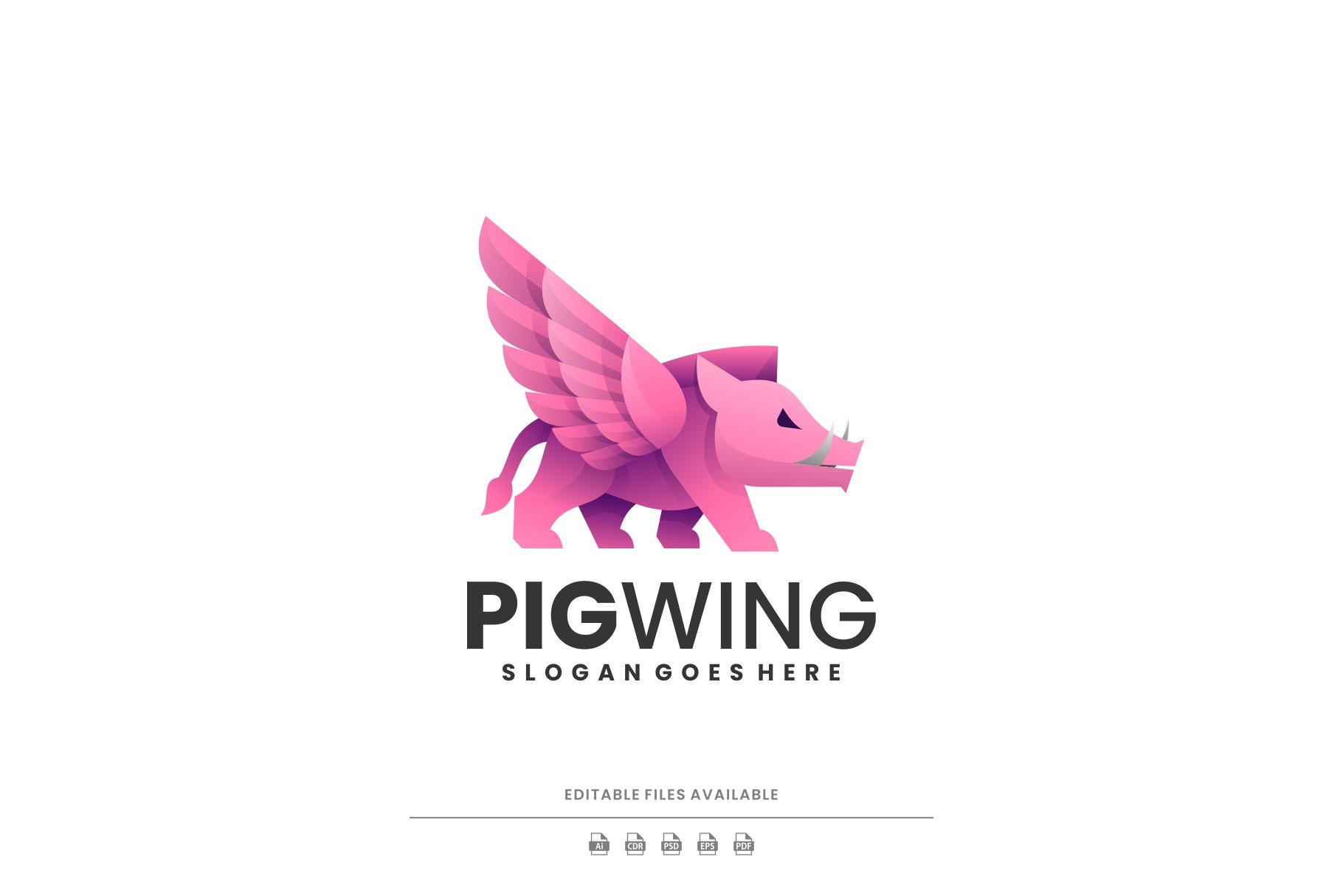 Pig Wing Gradient Logo cover image.