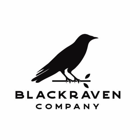 Crow Raven Silhouette Logo Design cover image.