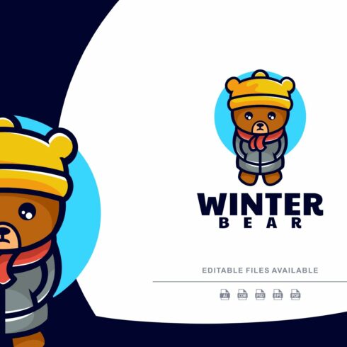 Winter Bear Mascot Cartoon Logo cover image.
