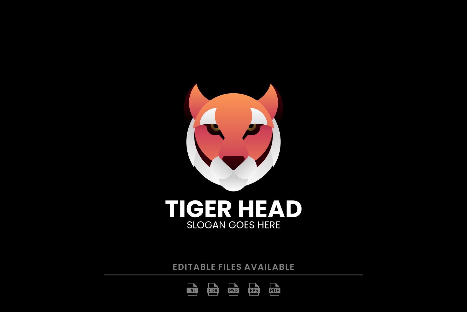 Tiger Head Colorful Logo cover image.