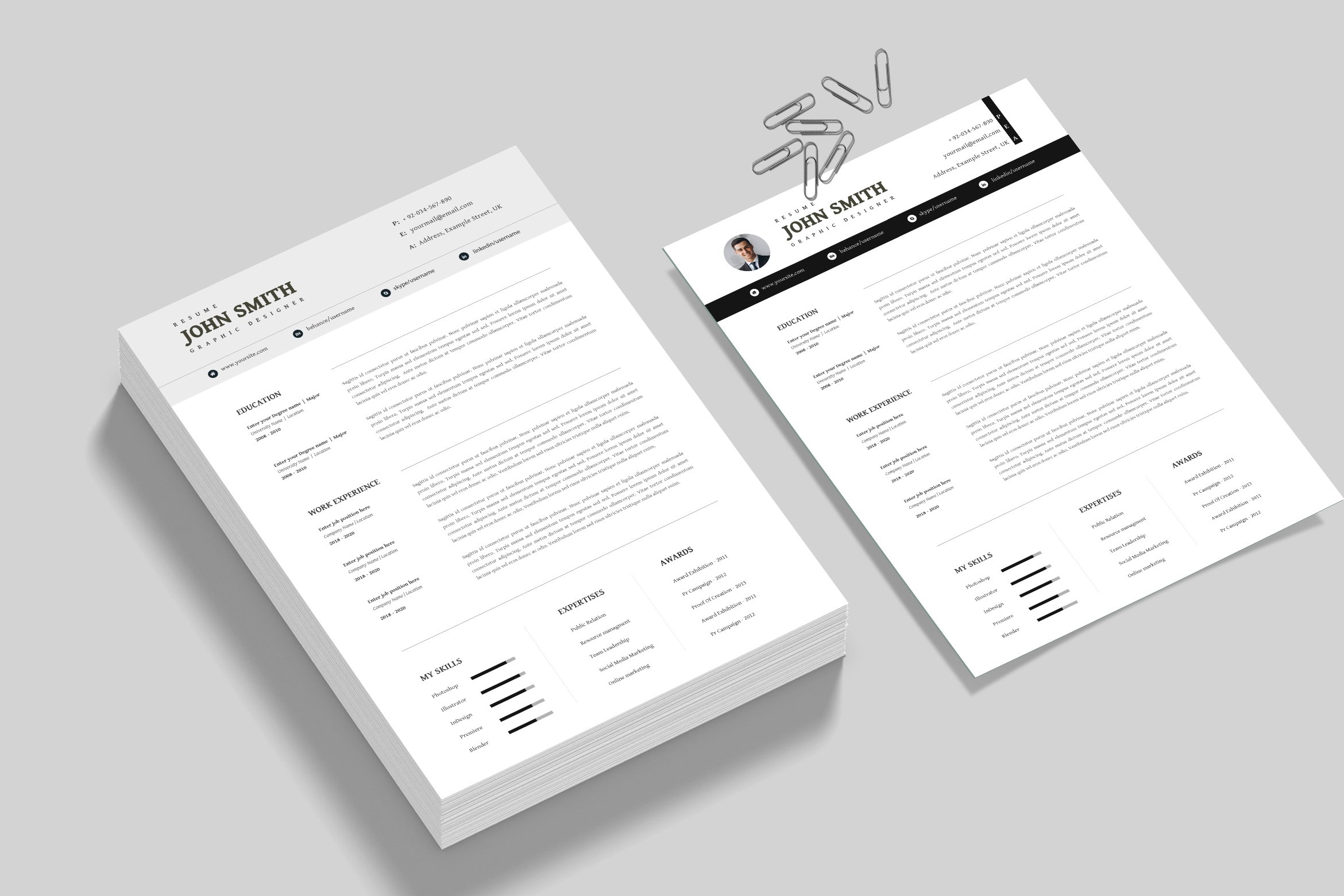 Resume CV Template cover image.
