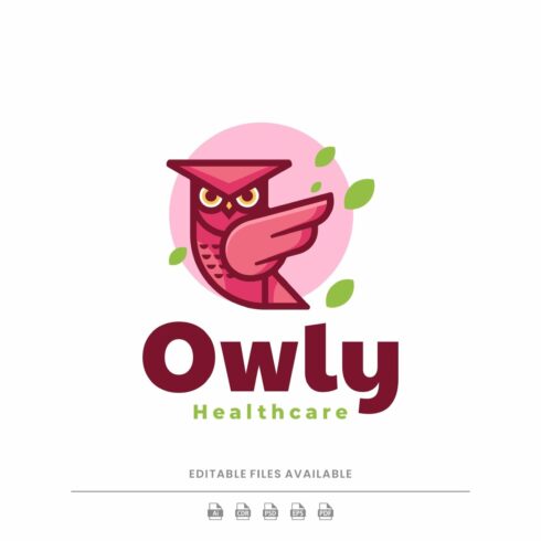 Owl Simple Mascot Logo cover image.