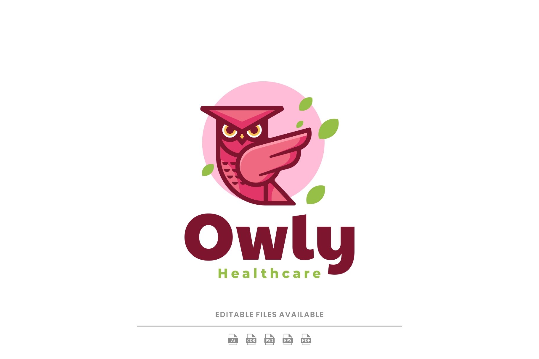 Owl Simple Mascot Logo cover image.