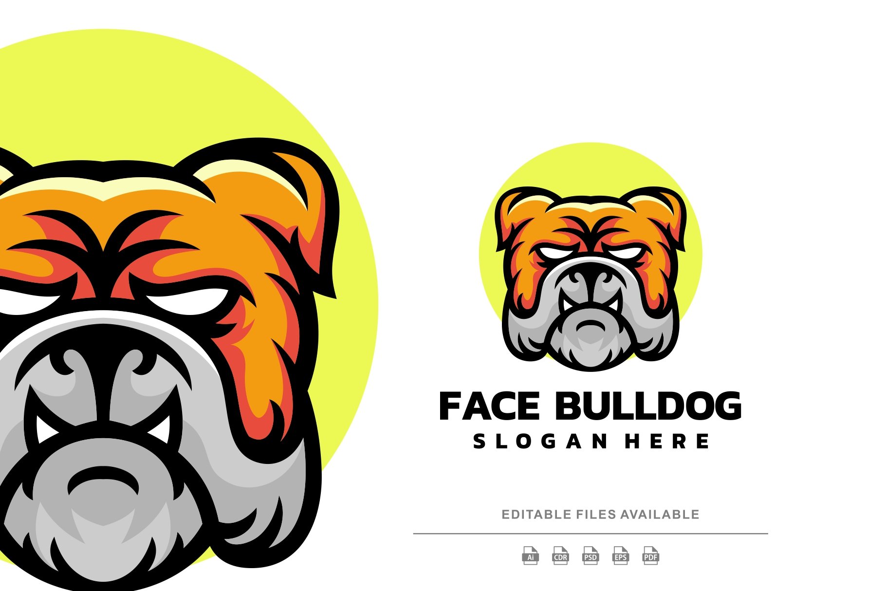 bulldog face logo