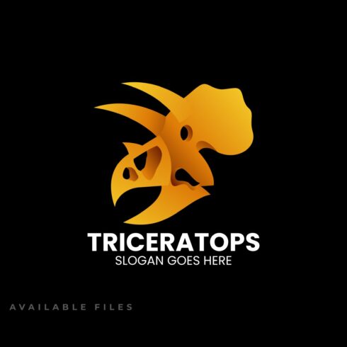 Triceratops Gradient Colorful Logo cover image.