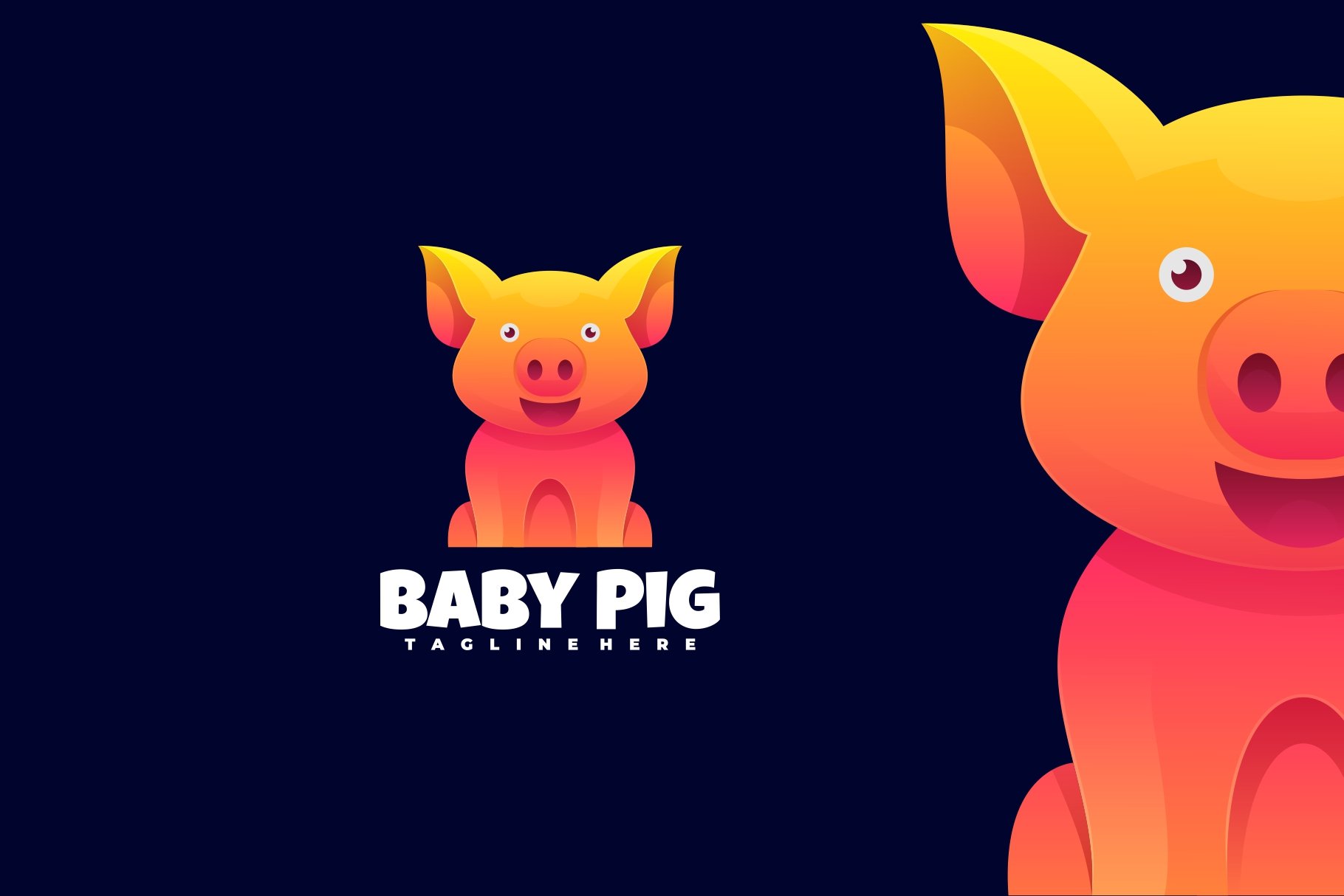 Pig Gradient Colorful Logo cover image.